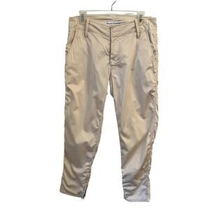 Vivien Ramsay Womens Work Pant 29 Beige Sateen Utility Military Victorian Edgy